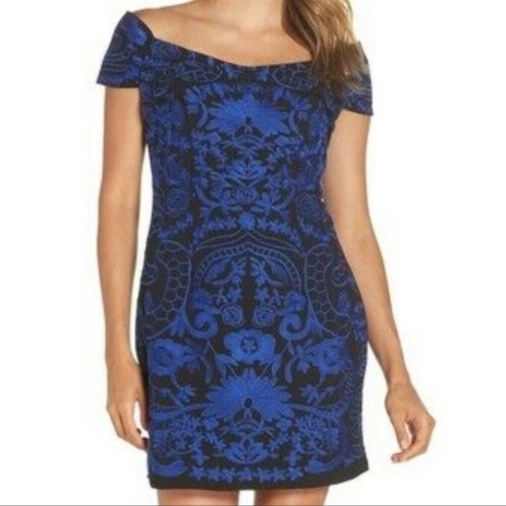 Foxiedox Betina Embroidered Off Shoulder Dress